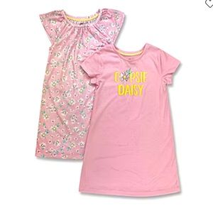 NWT Two Girl’s 4/5 Dots & Dreams Short Sleeve Daisy Nightgowns
